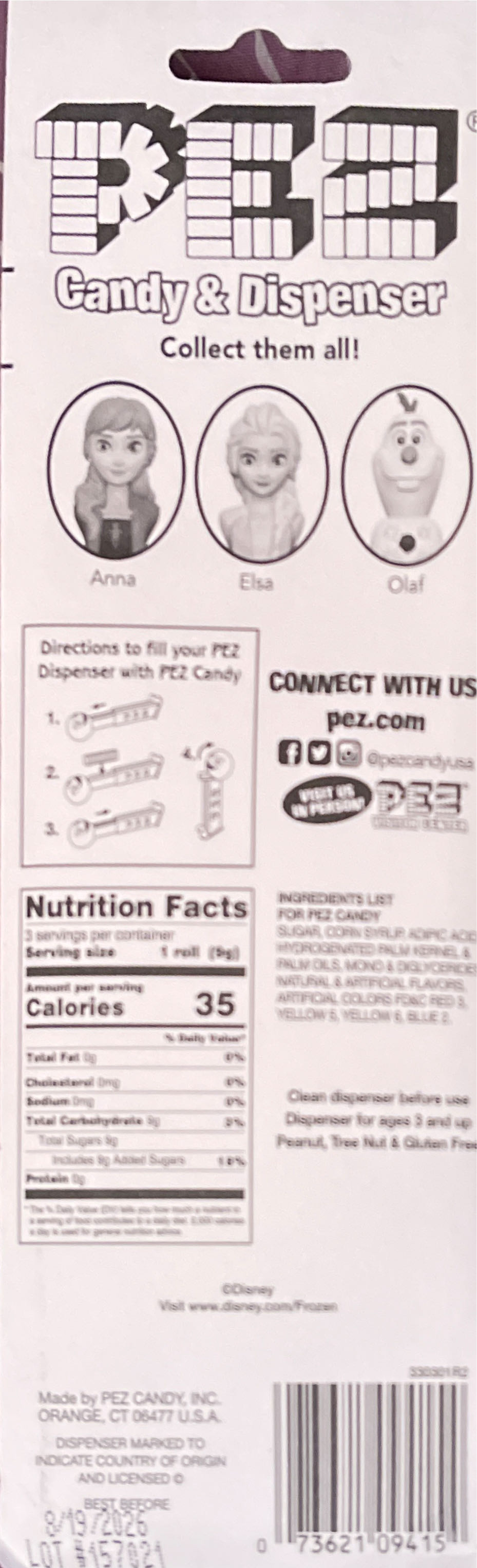 Frozen II - Elsa - Disney - Frozen pez collectible [Barcode 073621094154] - Main Image 2