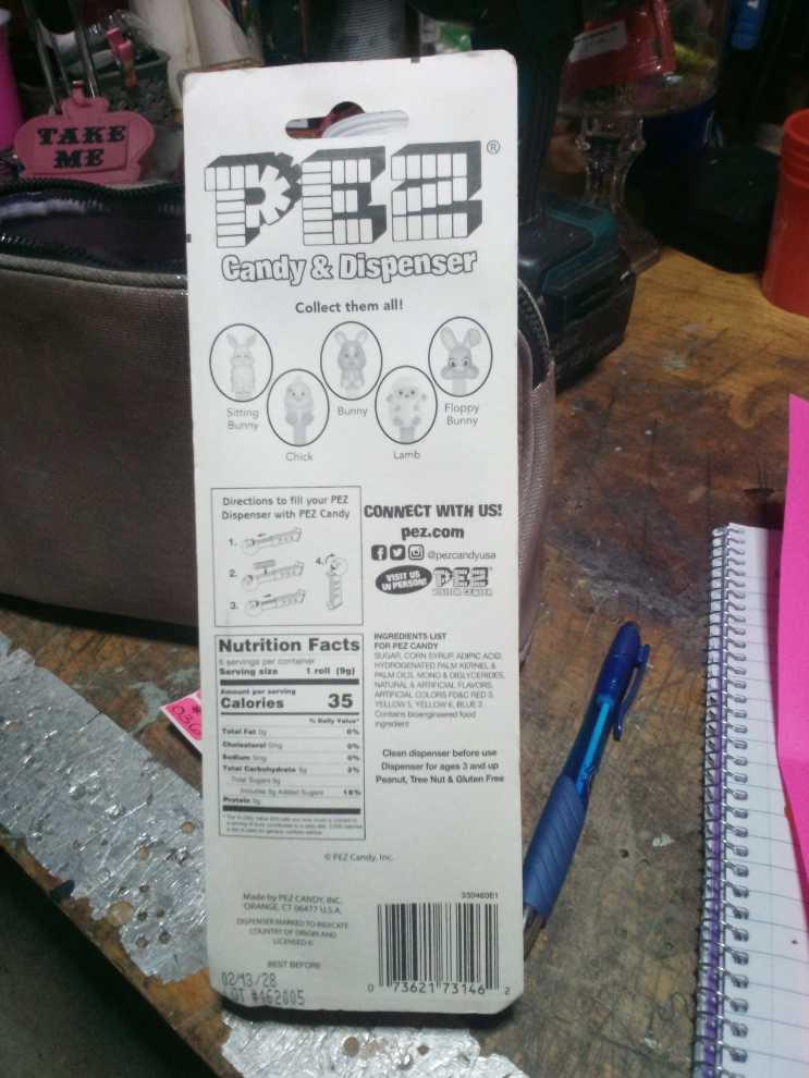 Easter - Pink Easter Bunny - Holiday: Easter pez collectible - Main Image 3