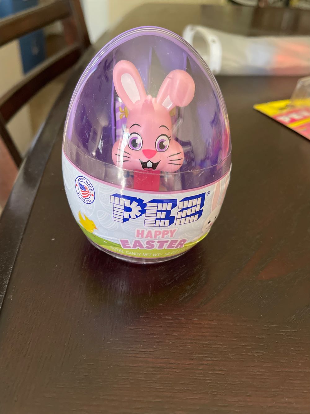 Pez Easter Egg Short Stem Pink Bunny Floppy Ear  pez collectible - Main Image 2