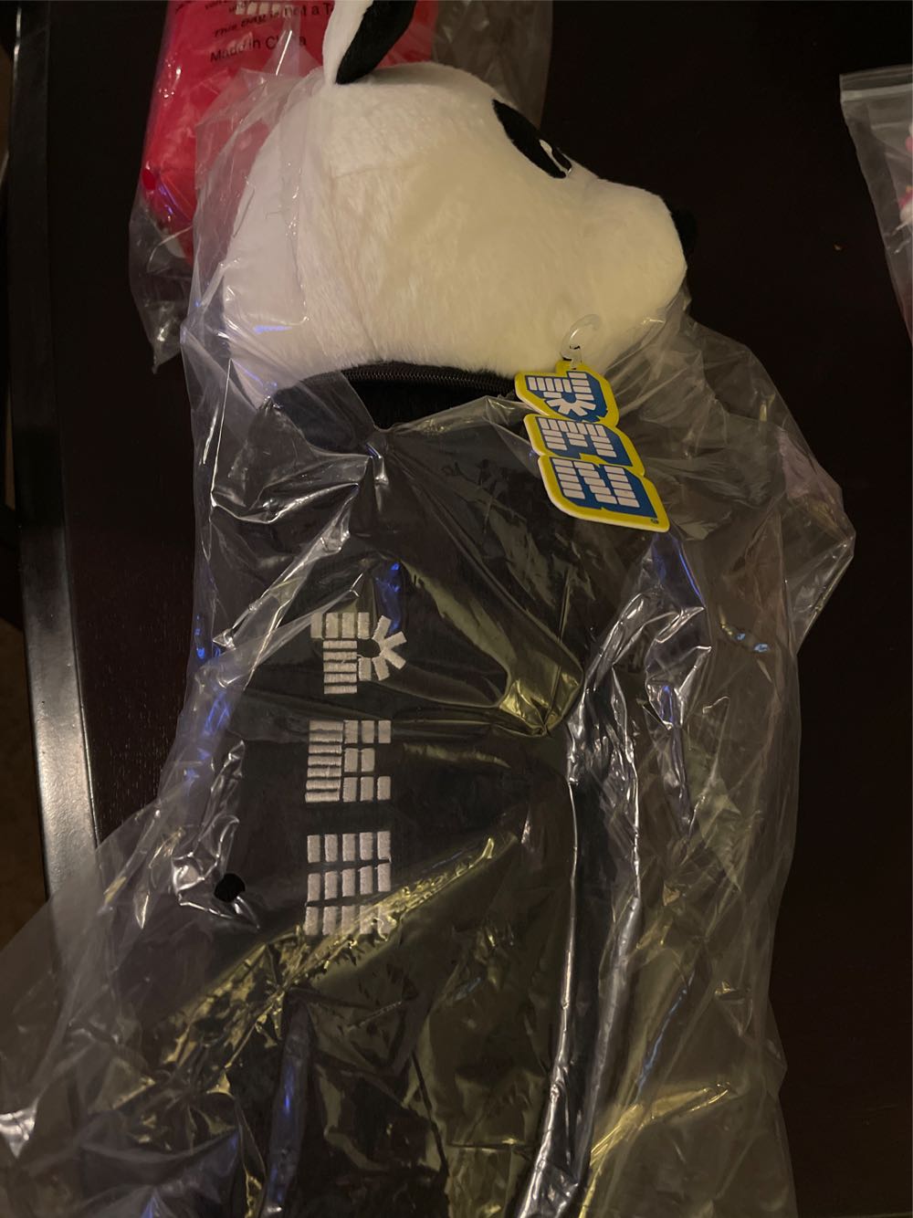 Plush 14” Lucky Panda Bear Stuffed Candy Pillow  pez collectible - Main Image 2