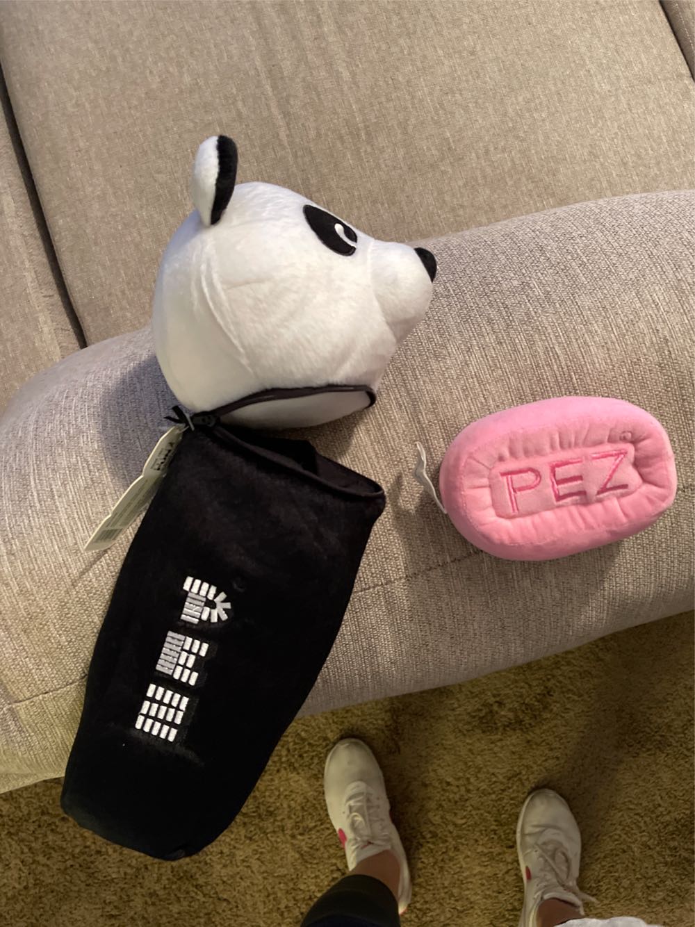 Plush 14” Lucky Panda Bear Stuffed Candy Pillow  pez collectible - Main Image 3