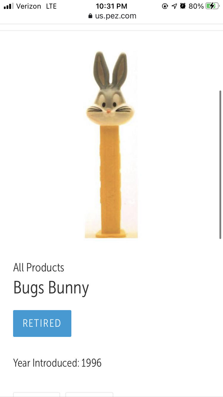 Bugs Bunny - Looney Toons pez collectible - Main Image 2