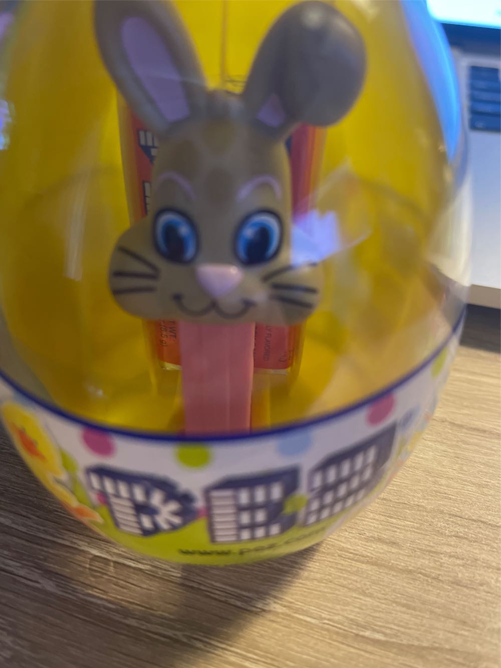 Mini Easter Egg - Gray Bunny Floppy Ear  pez collectible - Main Image 2