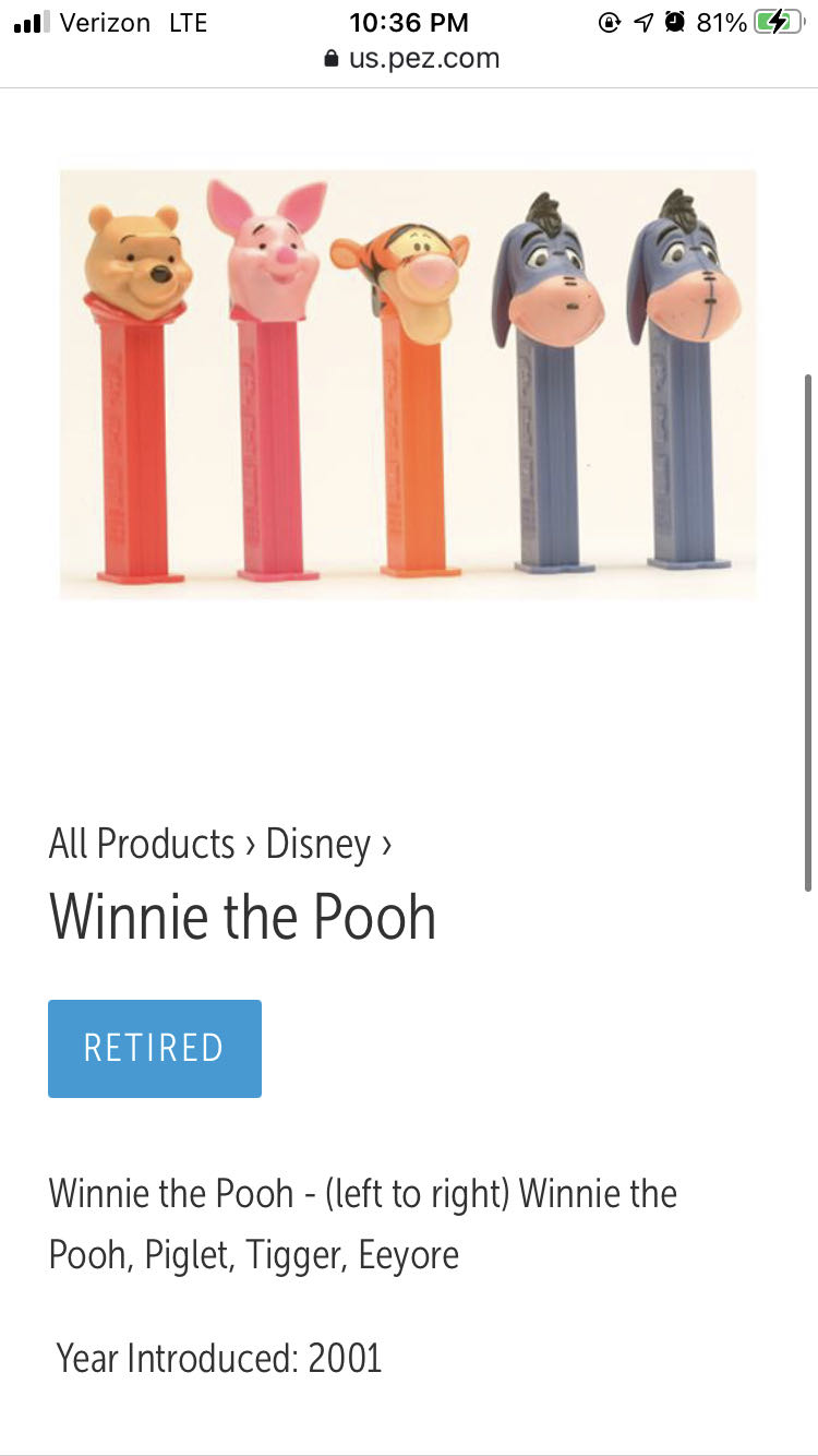Piglet - Winnie The Pooh pez collectible - Main Image 2
