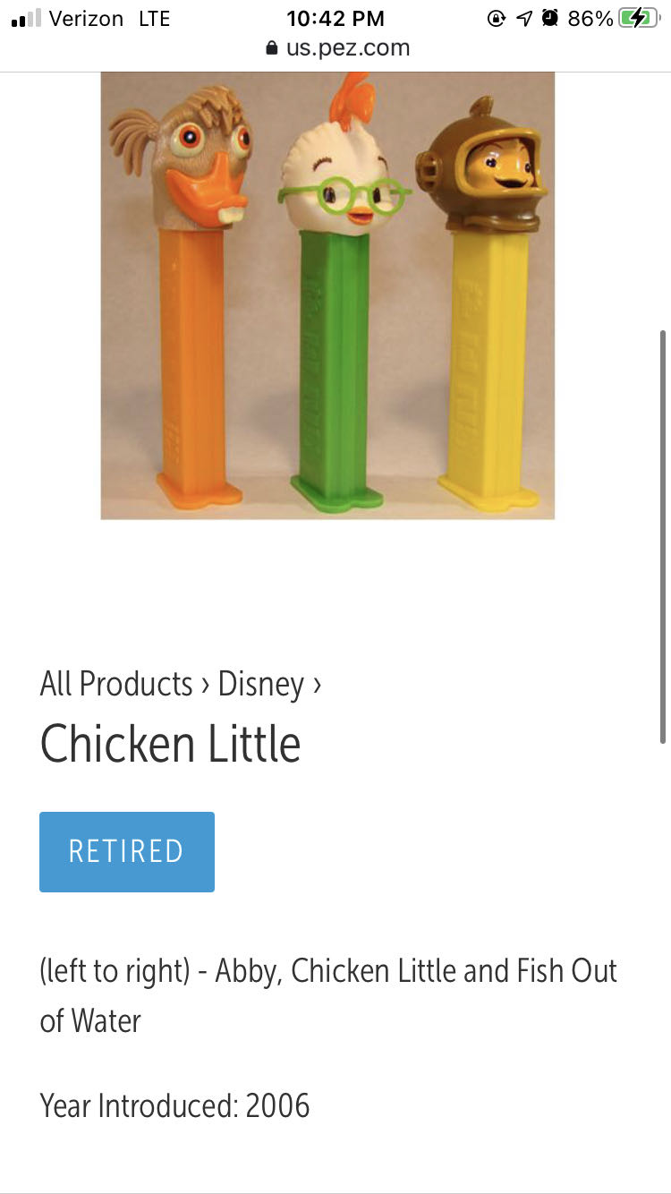 Abby Mallard - Chicken Little pez collectible - Main Image 2
