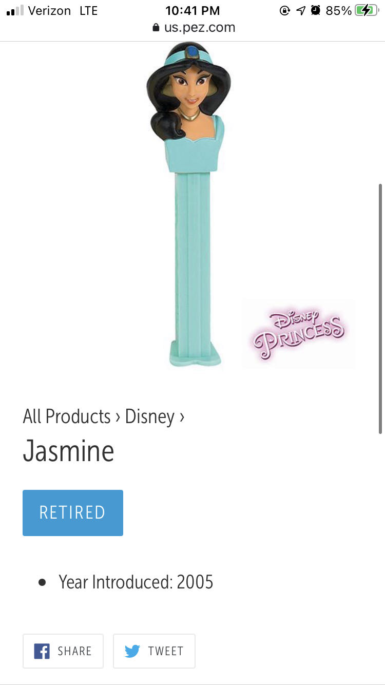 Jasmine - Princesses pez collectible - Main Image 2