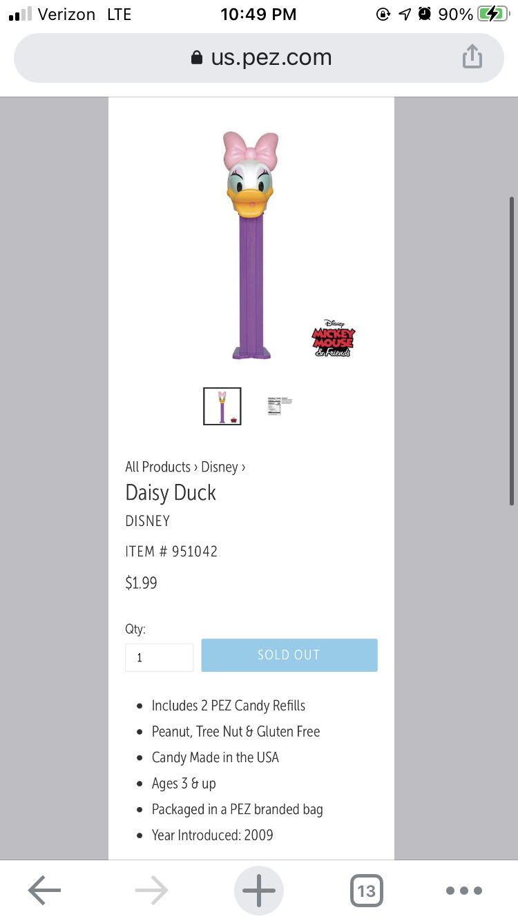 Daisy Duck - Mickey And Friends pez collectible - Main Image 2