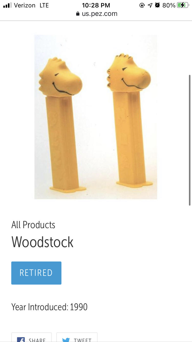 Peanuts - Woodstock - PEANUTS pez collectible - Main Image 2