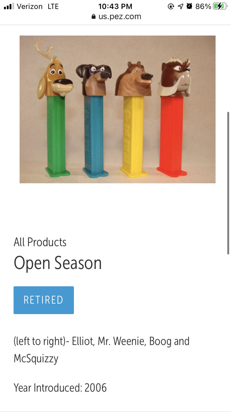 McSquizzy - Open Season pez collectible - Main Image 2