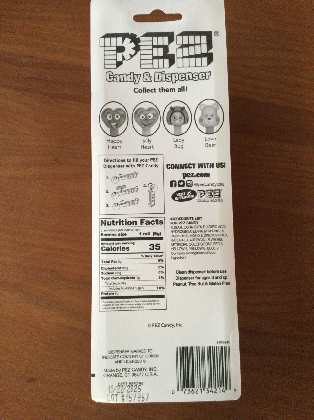 Valentine’s Day - Teddy Bear - Valentine’s Day pez collectible [Barcode 073621342149] - Main Image 3