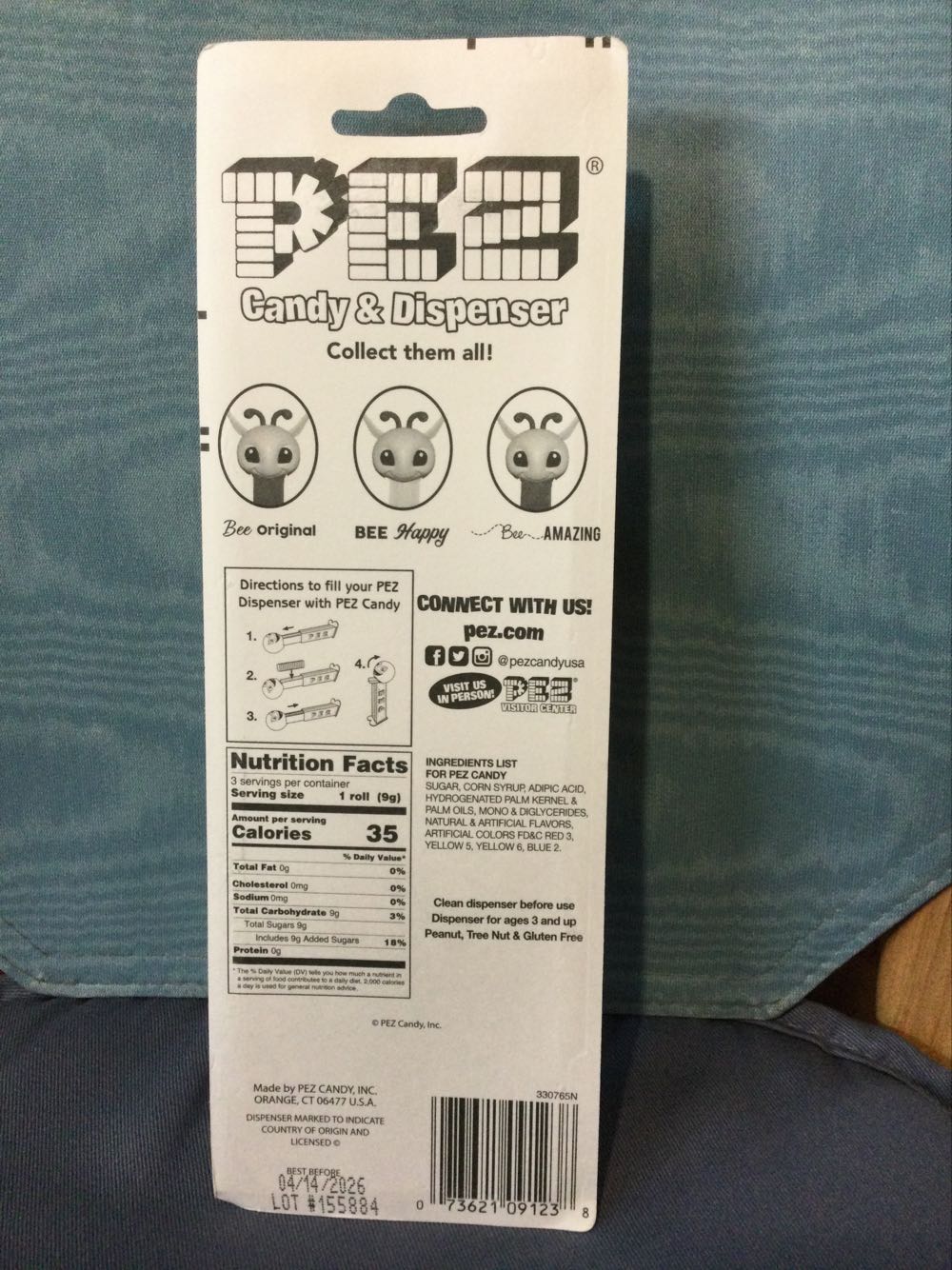 Bee - Bee Happy  - Limited Edition pez collectible [Barcode 073621091238] - Main Image 2