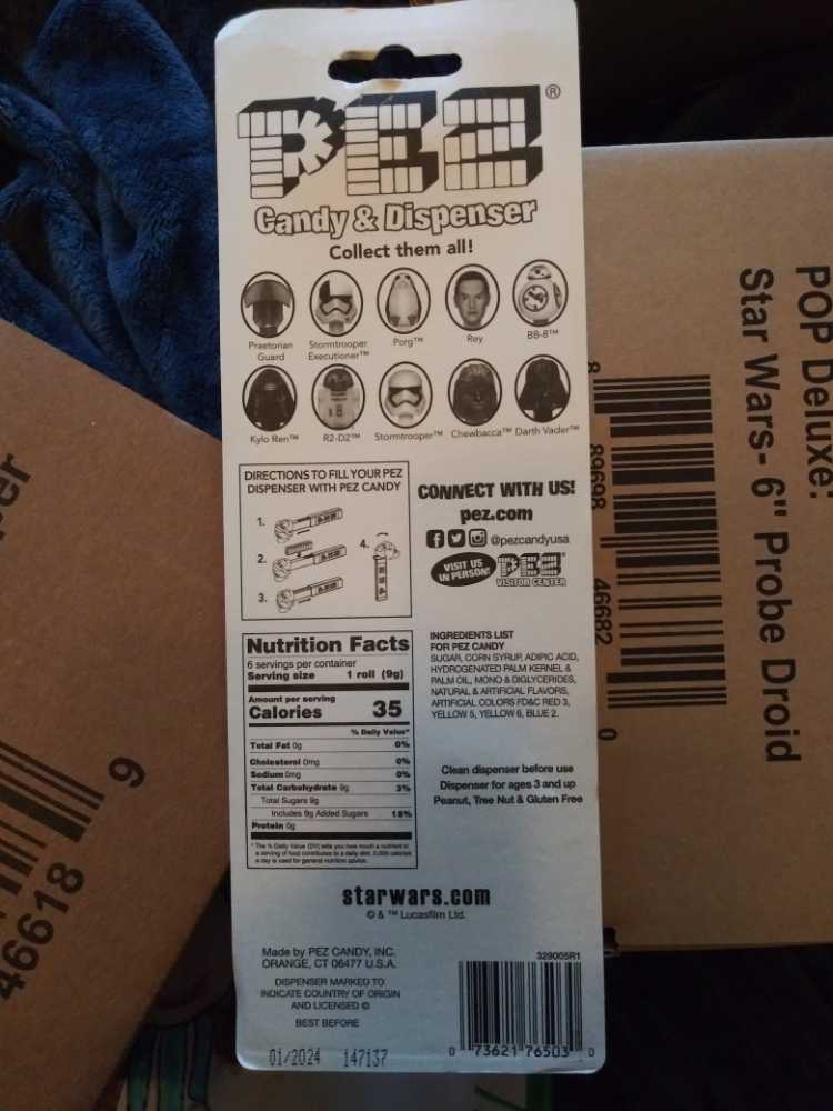 Star Wars Rey (Olaf) Pez Dispenser  pez collectible [Barcode 073621765030] - Main Image 2