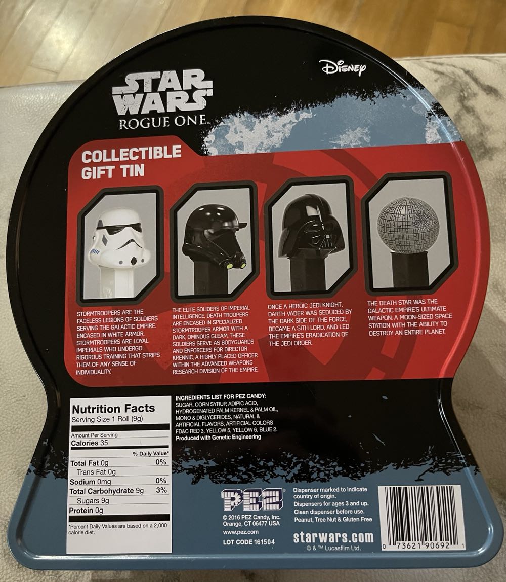 Star Wars Rogue One Collectible Gift Tin 2016 C11  pez collectible [Barcode 073621906921] - Main Image 3