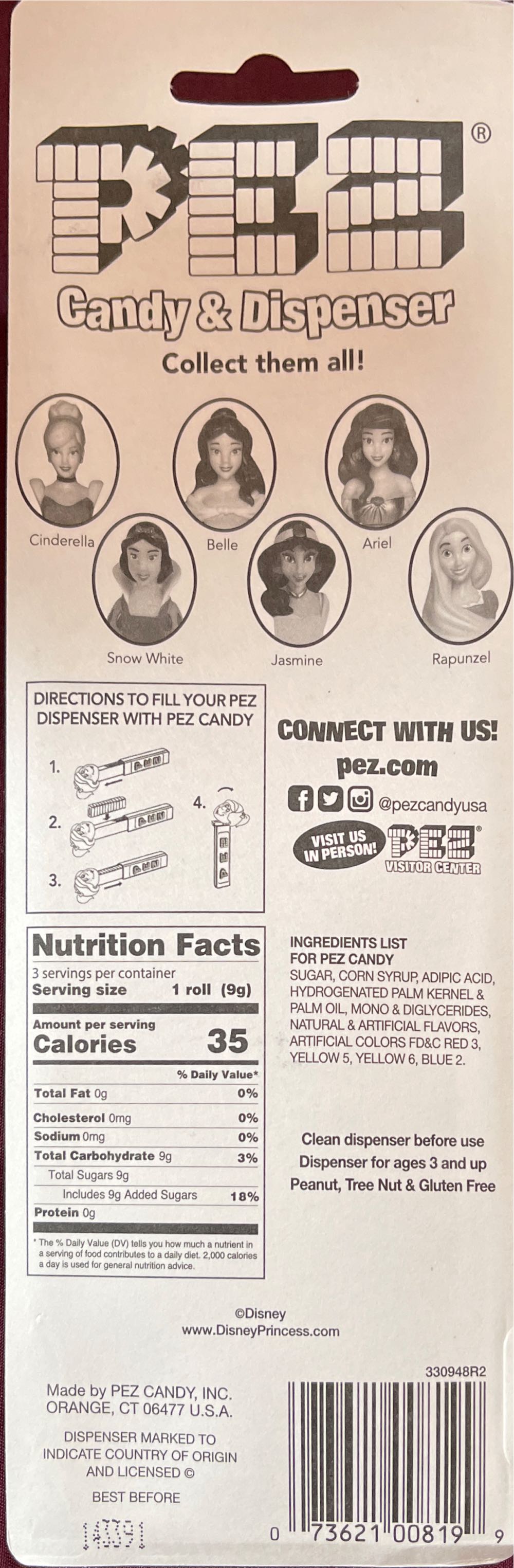 Disney Princess - Ariel - Disney - Princesses pez collectible [Barcode 073621008199] - Main Image 2