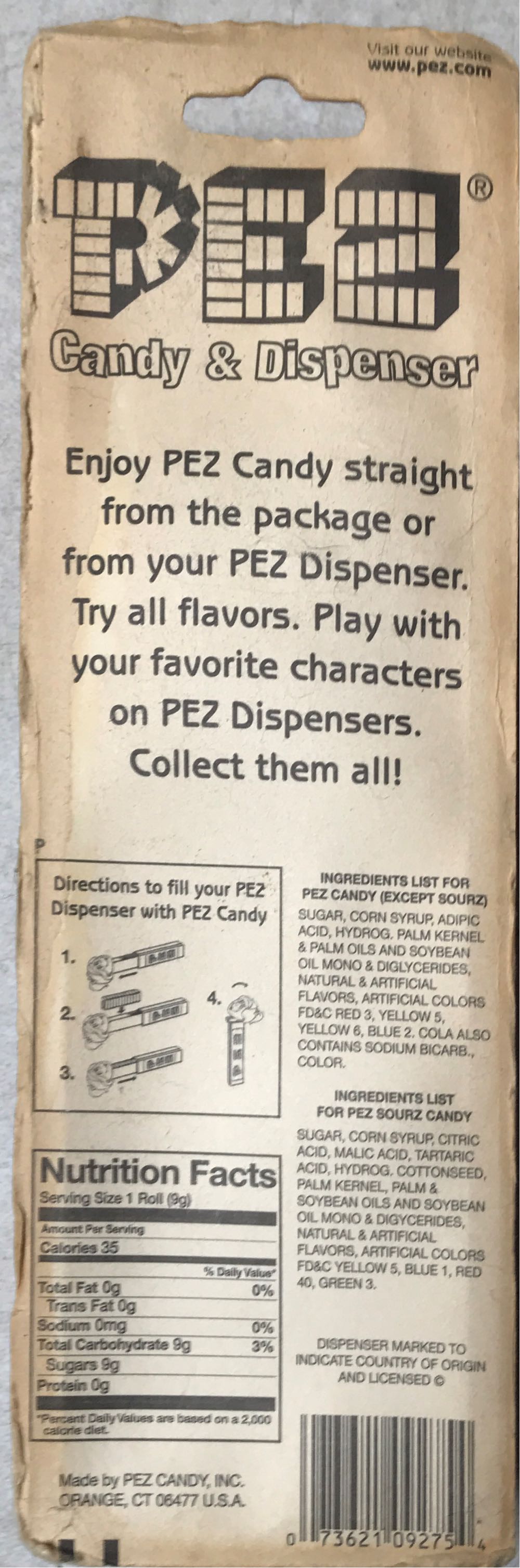 Tigger PEZ Candy and Dispenser - Best Of Disney/Pixar pez collectible [Barcode 073621092754] - Main Image 2