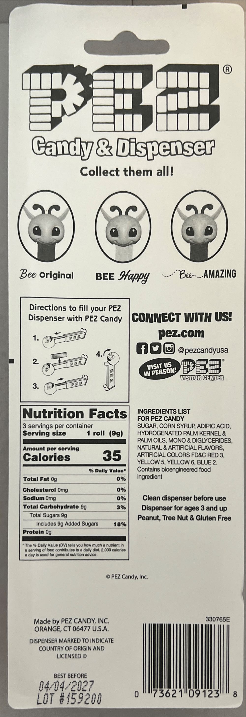 Bee Amazing - Bees pez collectible [Barcode 073621091238] - Main Image 2