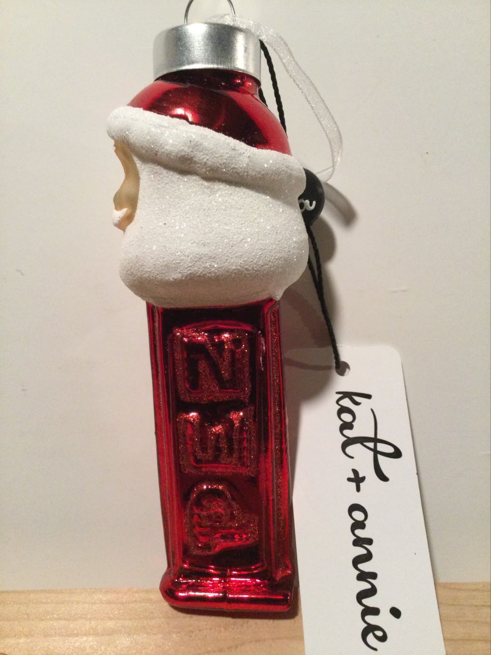 Kat Annie 5.5” Santa Pez Dispenser Glass Christmas Ornament 81828 - Christmas pez collectible [Barcode 026301818281] - Main Image 4