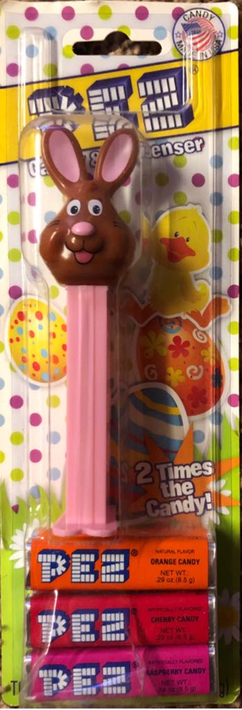 Brown Easter Bunny (Pink Tongue) - Easter pez collectible - Main Image 2