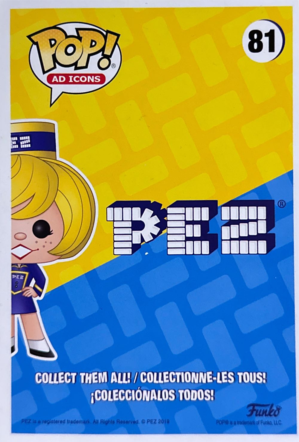 Ad Icons Funko Pop! - Pez Girl Blonde Fall Convention Exclusive  pez collectible [Barcode 889698432313] - Main Image 2