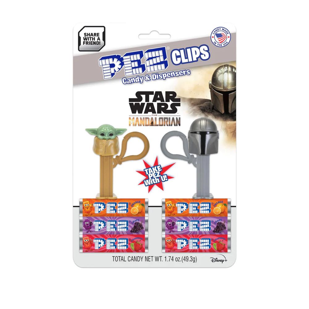 Pez Clips - Mandalorian-B (103) & Grogu-C (102) - Star Wars pez collectible [Barcode 073621312272] - Main Image 2