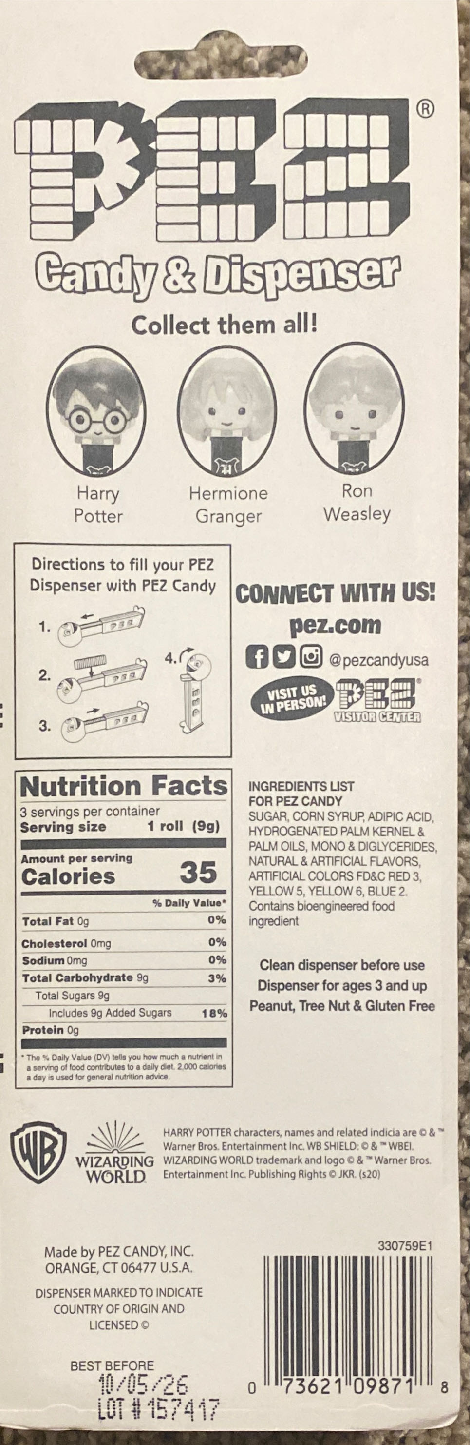 Ron Weasley - Harry Potter : Wizarding World pez collectible [Barcode 073621098718] - Main Image 2