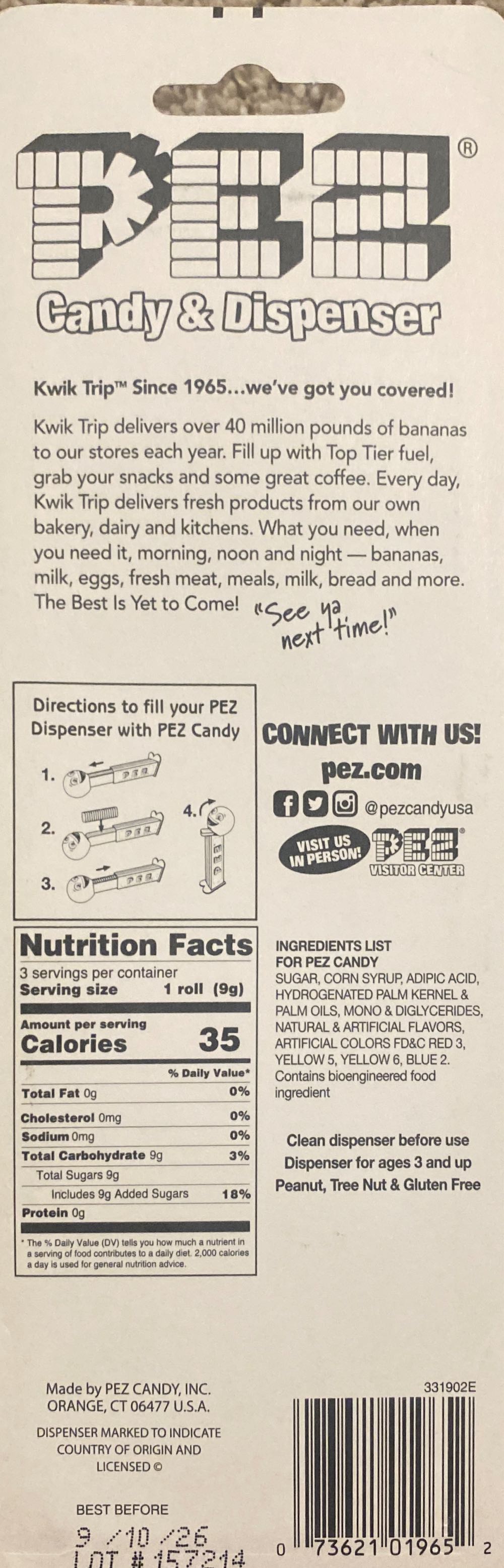 Kwik Trip Semi Truck - Trucks - Advertising pez collectible [Barcode 073621019652] - Main Image 2