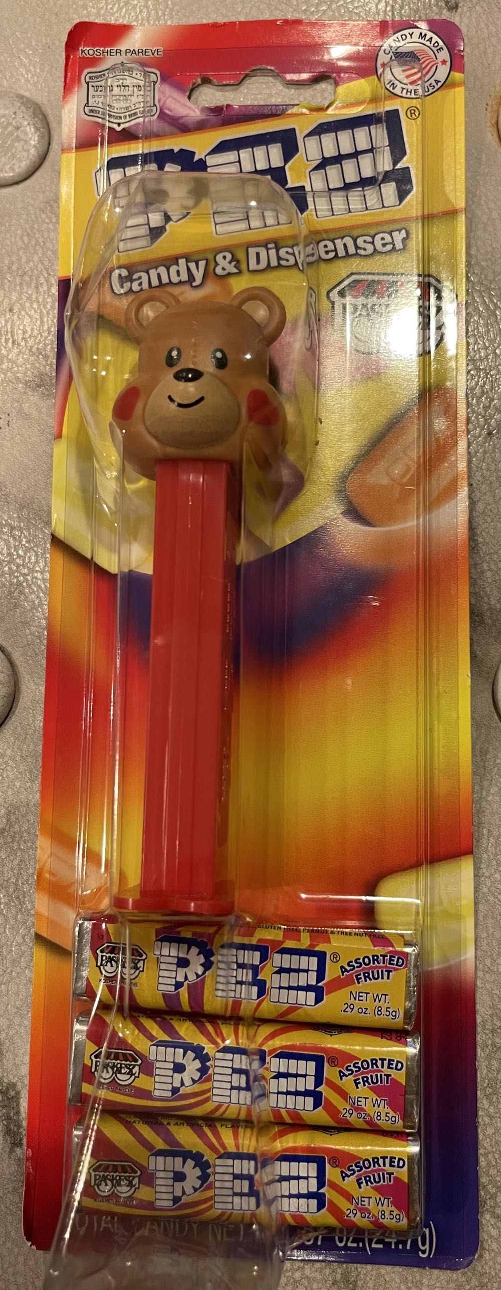 Brown Love Bear/Paskesz  pez collectible [Barcode 025675122826] - Main Image 1