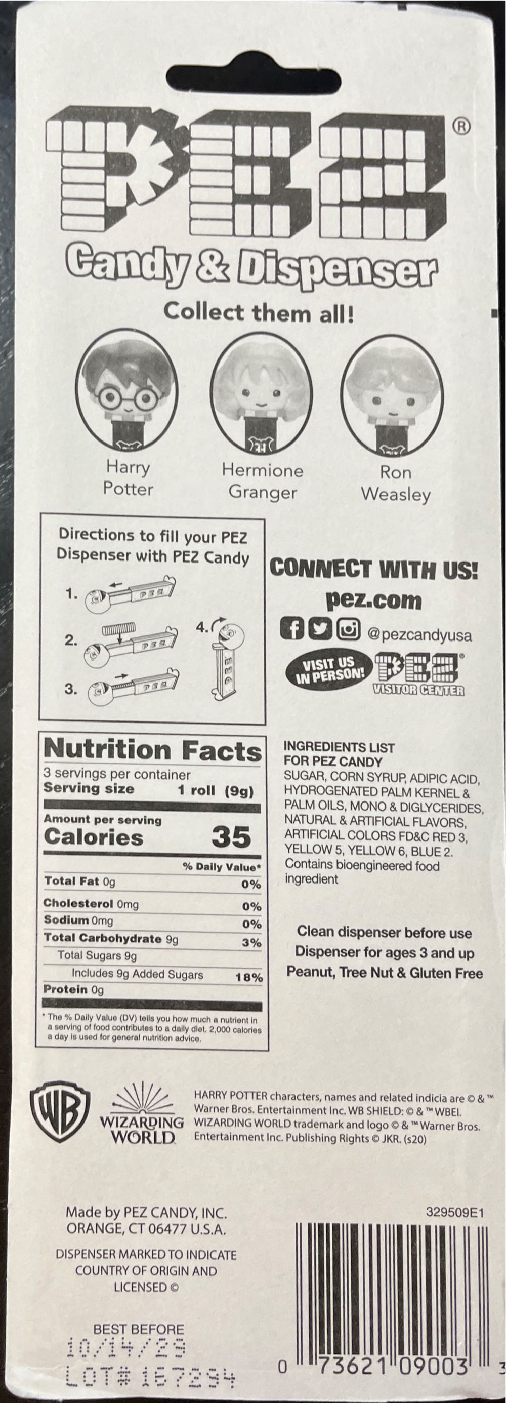 Harry Potter - Harry Potter - Warner Brothers - Harry Potter pez collectible [Barcode 073621090033] - Main Image 2