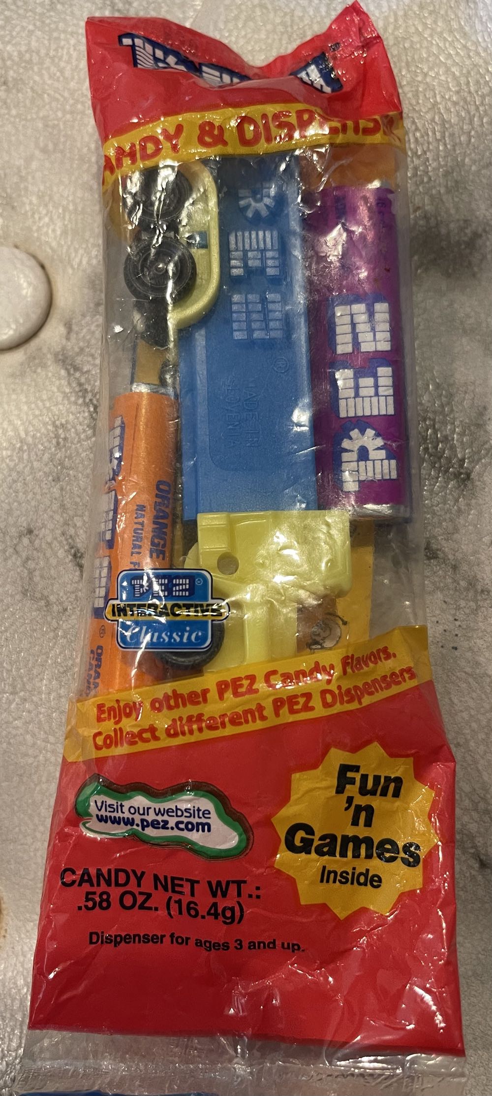 Semi-Truck - Yellow & Blue  pez collectible [Barcode 073621090026] - Main Image 1