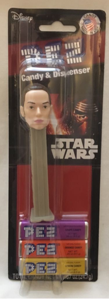 Star Wars - Rey, 2 buns in back, tan stem - Movies & TV - Disney/Lucasfilm pez collectible - Main Image 2