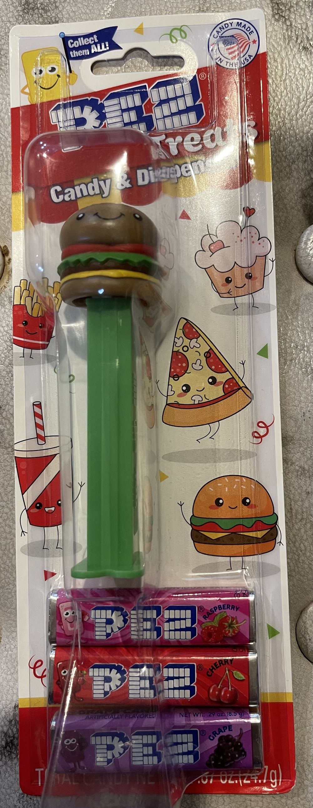 Pez Treats - Hamburger, green stem  pez collectible [Barcode 073621097179] - Main Image 2