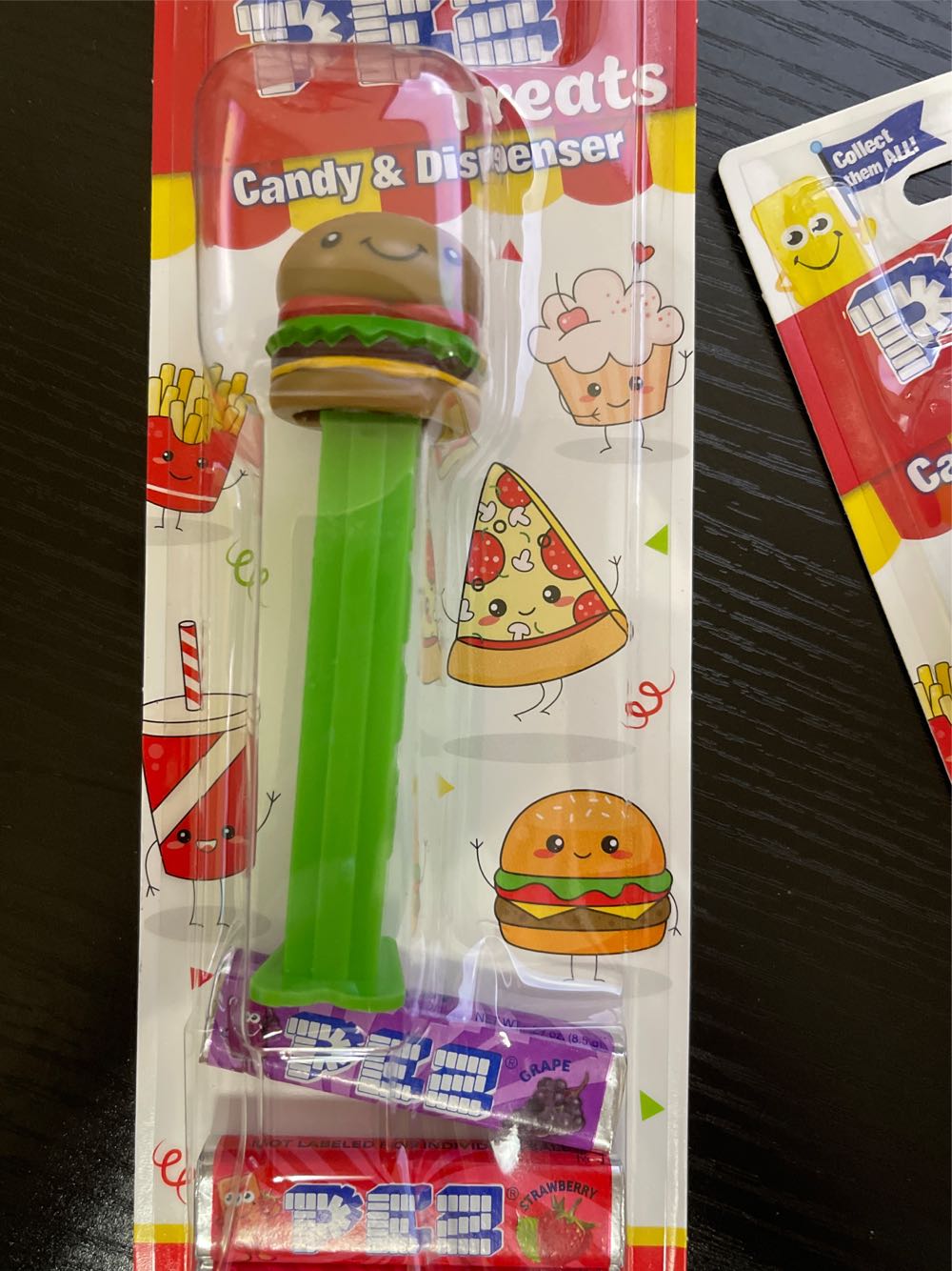 Pez Treats - Hamburger, green stem  pez collectible [Barcode 073621097179] - Main Image 3