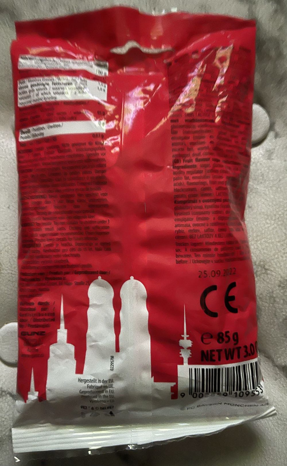 Cukierki Owocowe 85g Dyspenser Fc Bayern Munchen Soccer  pez collectible [Barcode 9002859109553] - Main Image 3