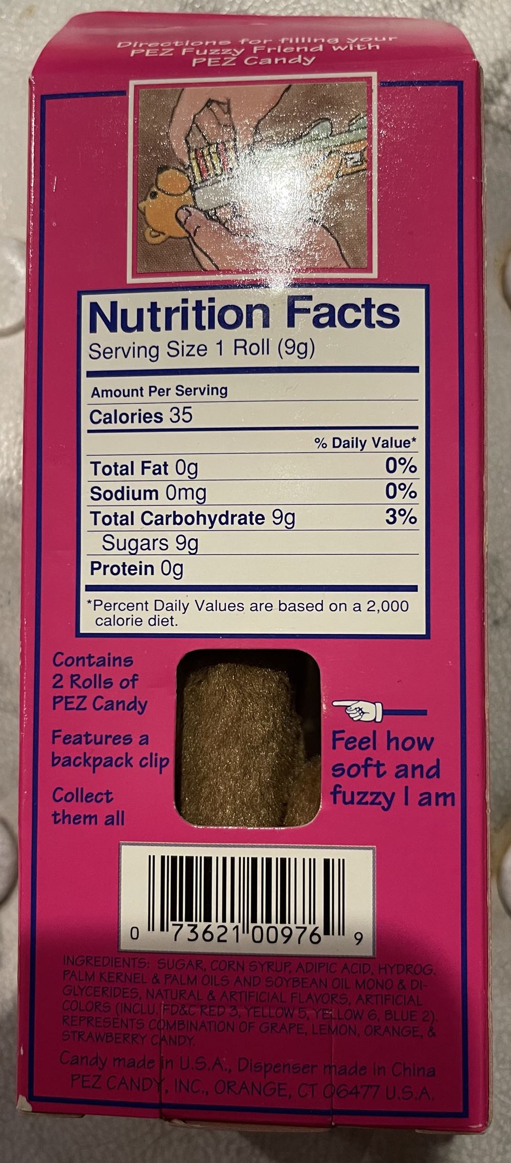 Fuzzy Friends - Buddy The Brown Bear  - PEZ Originals pez collectible [Barcode 073621009769] - Main Image 2