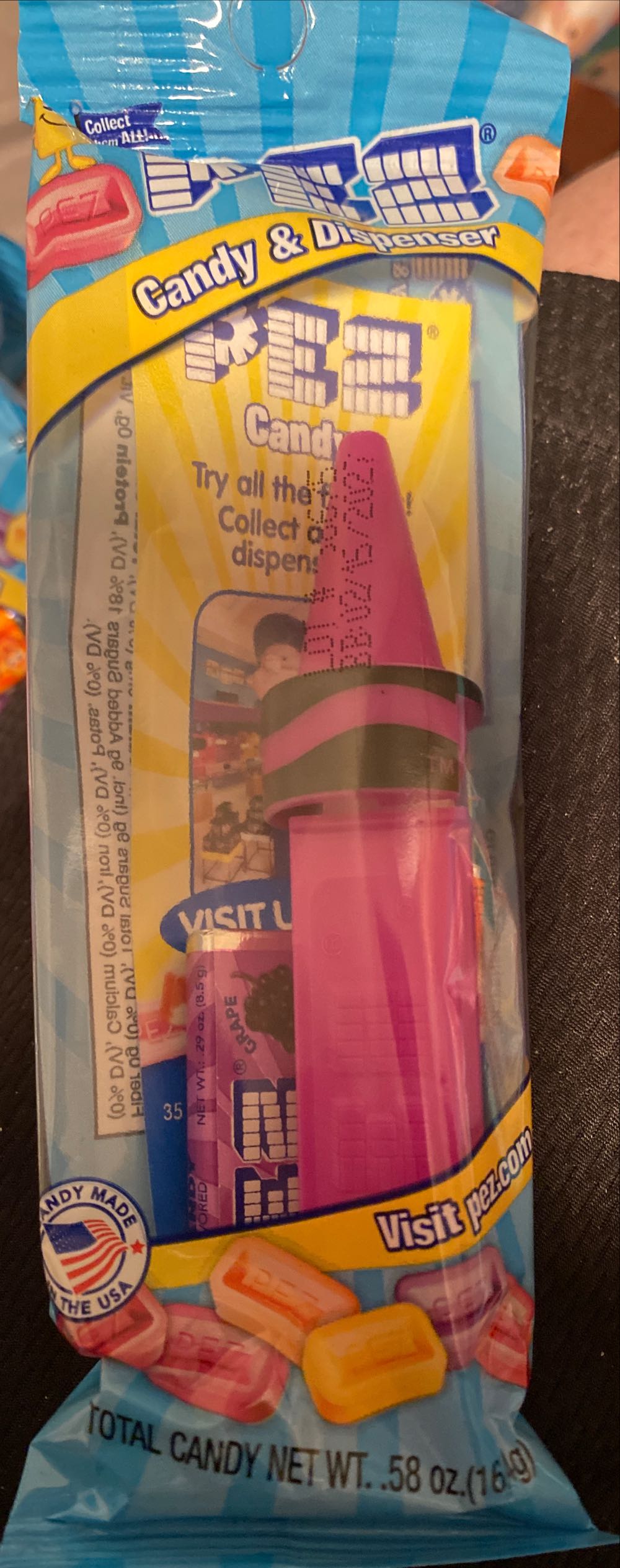 Purple crayon Pez  pez collectible [Barcode 073621007000] - Main Image 1