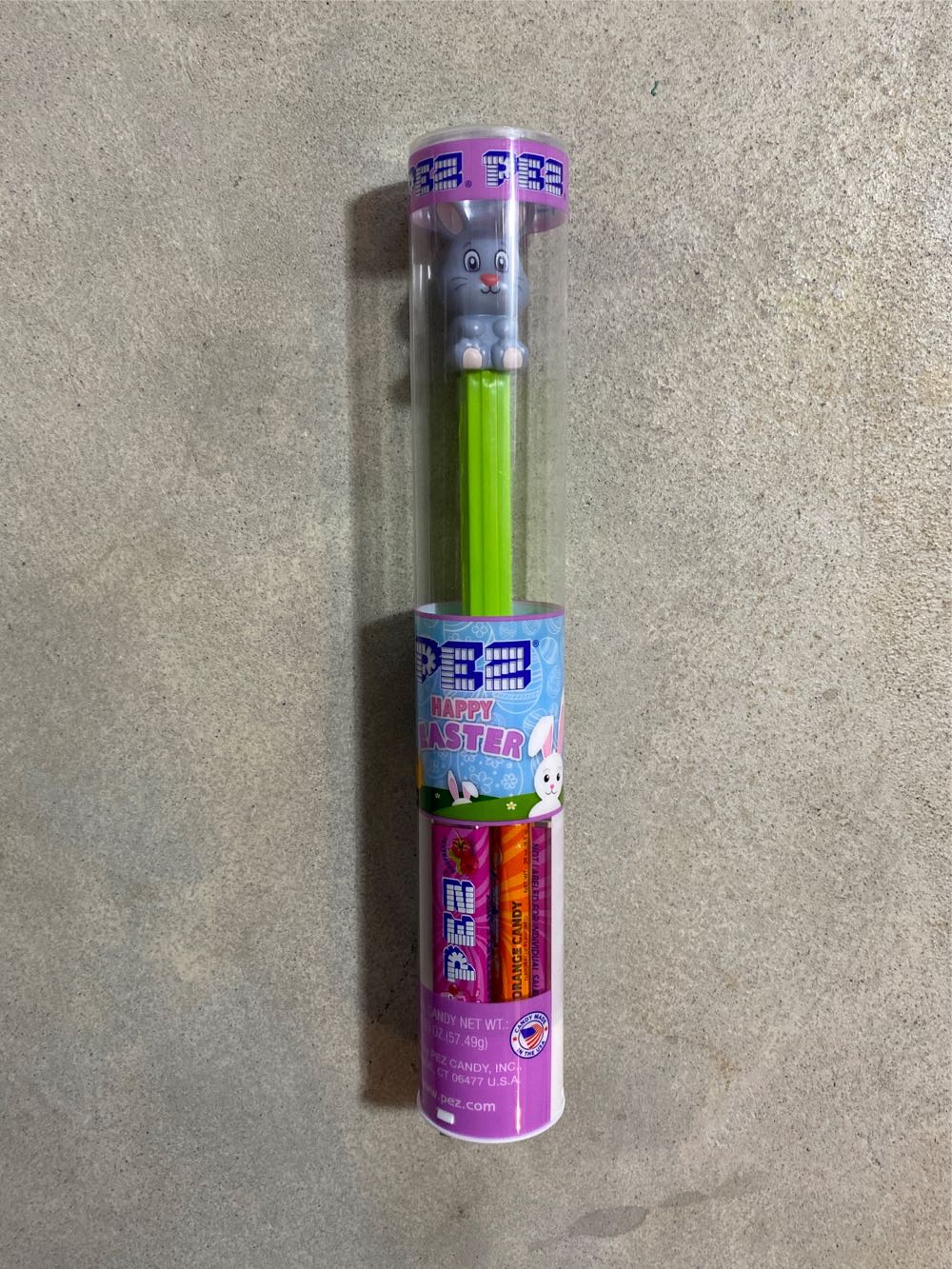 Easter - Bunny Grey Full Body Yellow Stem - Easter pez collectible - Main Image 3