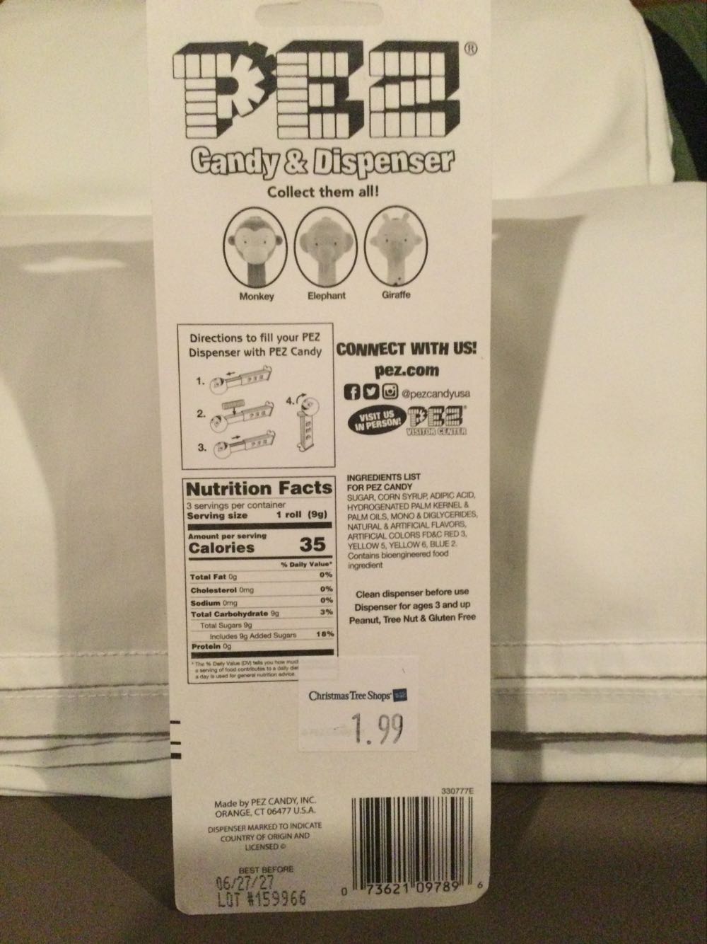 Milo Monkey - Pezimals pez collectible [Barcode 073621097896] - Main Image 3