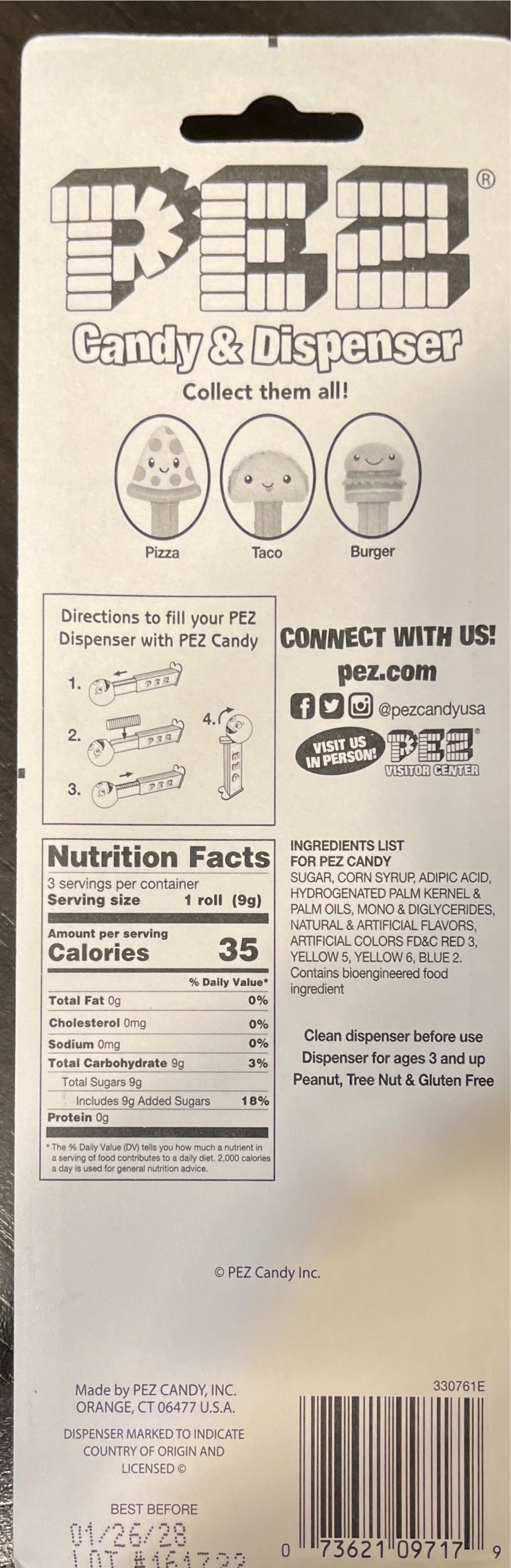 Treats - Taco 🌮 - Treats pez collectible [Barcode 073621090033] - Main Image 2