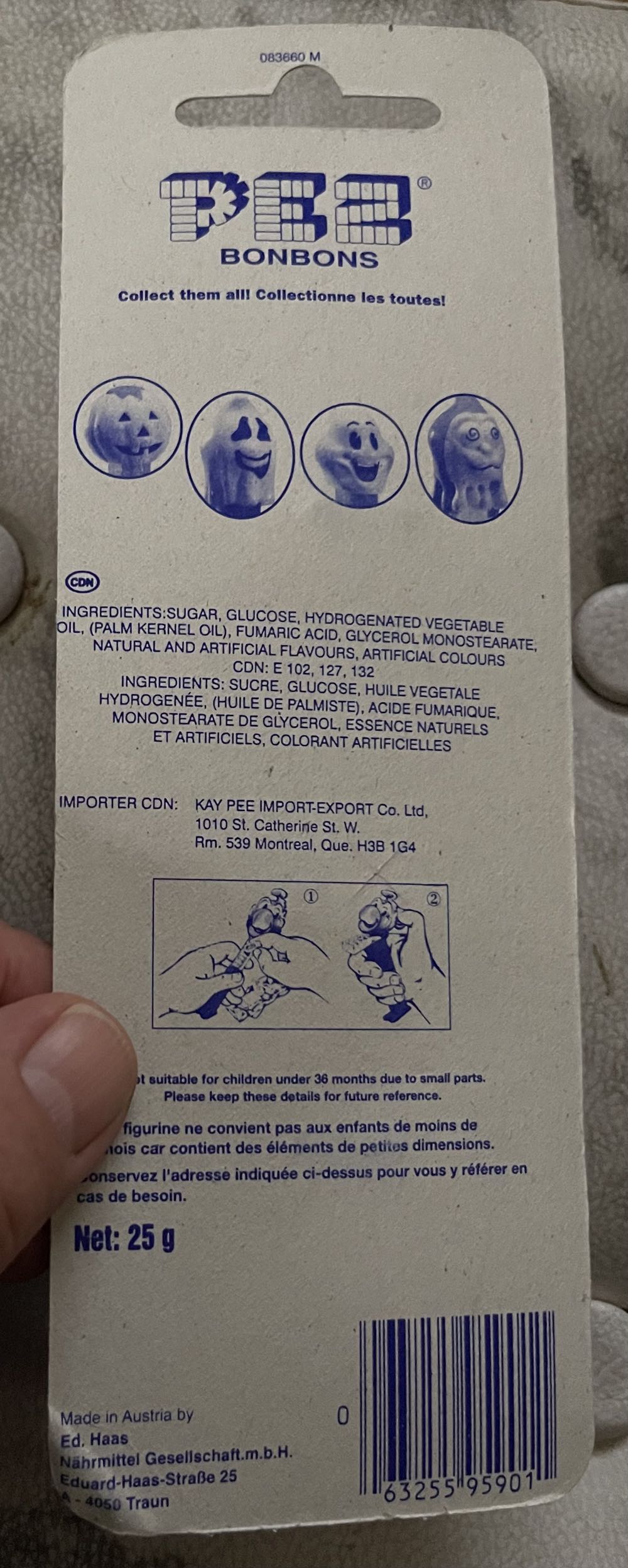 Glowing Ghosts - Bald Man - Bonbons - Glowing Ghosts pez collectible [Barcode 063255959011] - Main Image 2