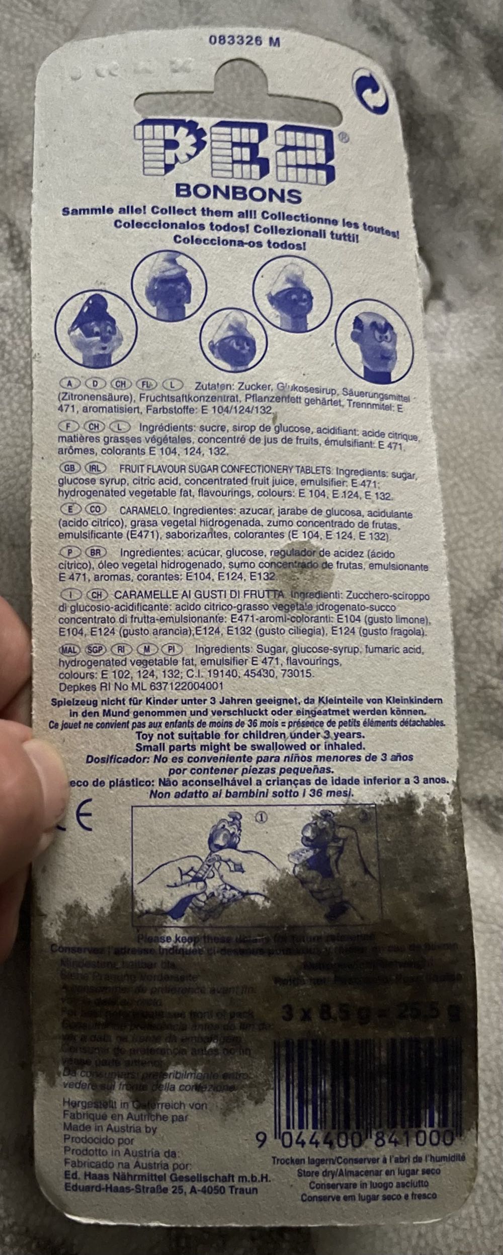 Smurf - Boy - Bonbons  pez collectible [Barcode 9044400841000] - Main Image 2