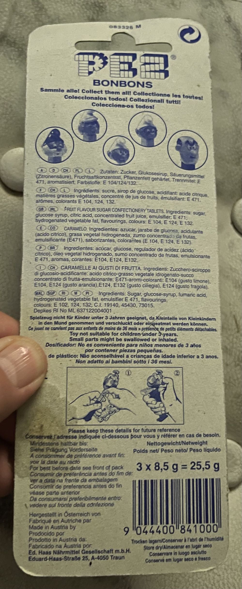 Smurfs - Brainy Smurf  pez collectible [Barcode 9044400841000] - Main Image 2