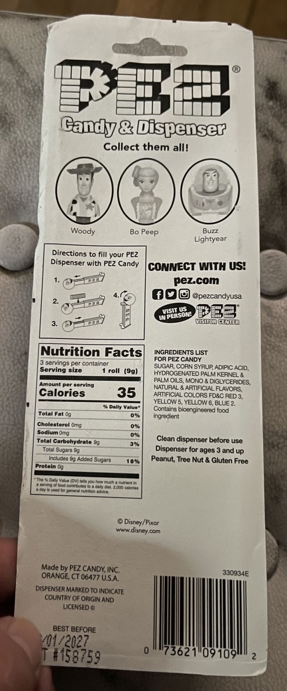 Toy Story 4 - Woody  pez collectible [Barcode 073621091092] - Main Image 2