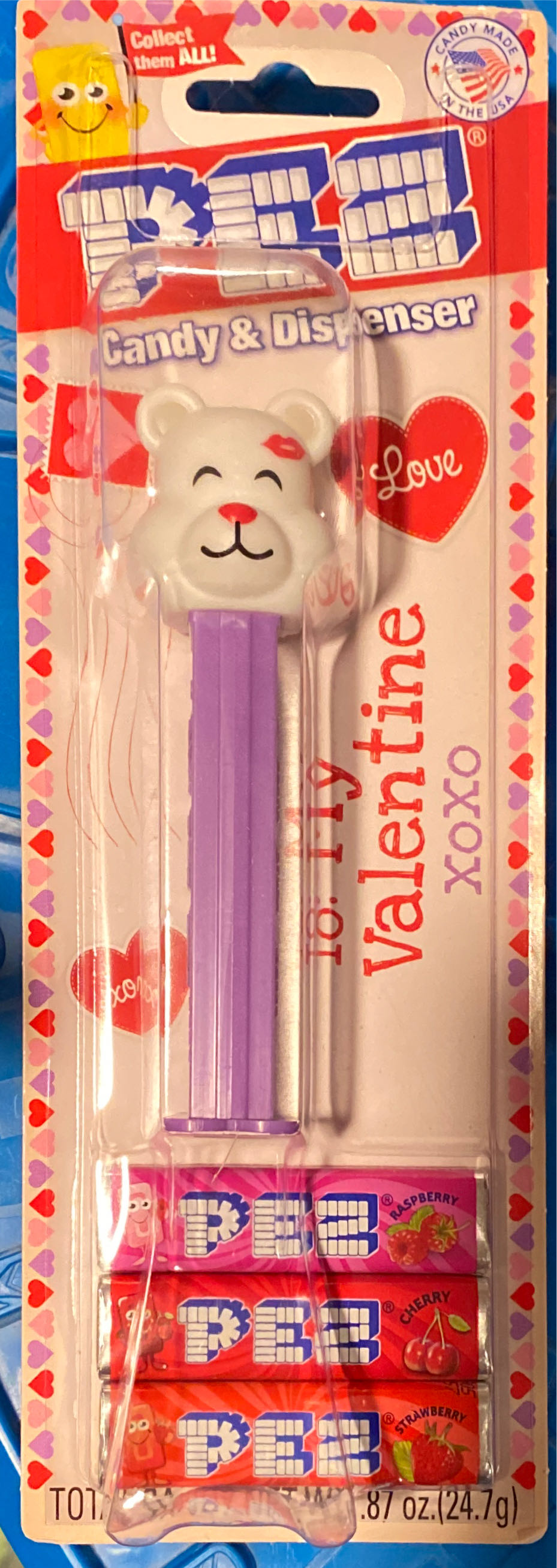 Valentine’s Day - Bear - White - Happy Valentines Day pez collectible - Main Image 2