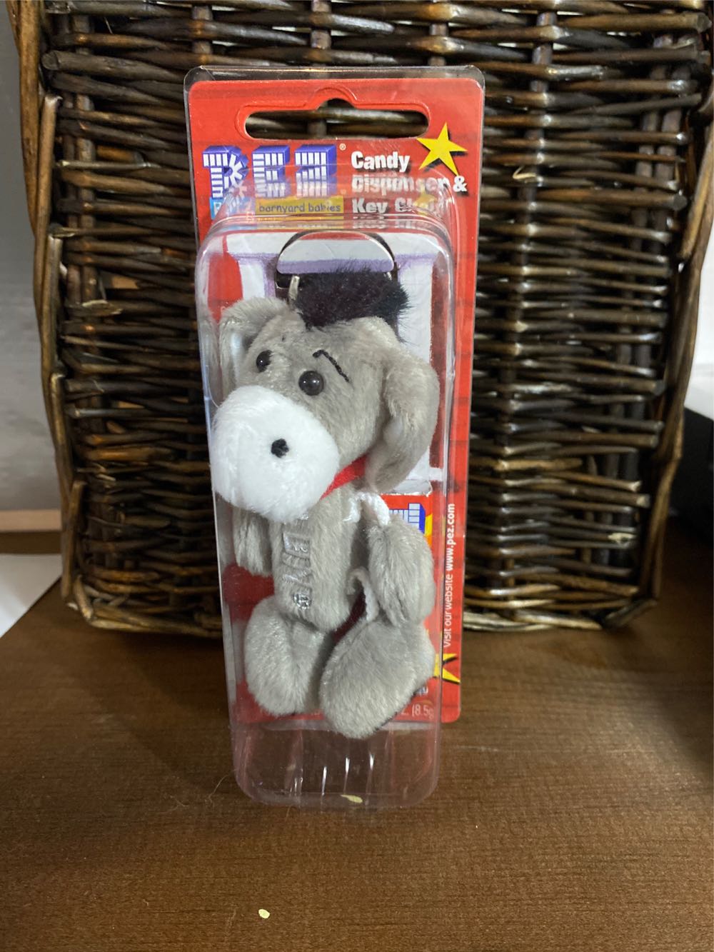 Plush Keychain - Barnyard Babies Donkey  pez collectible - Main Image 2