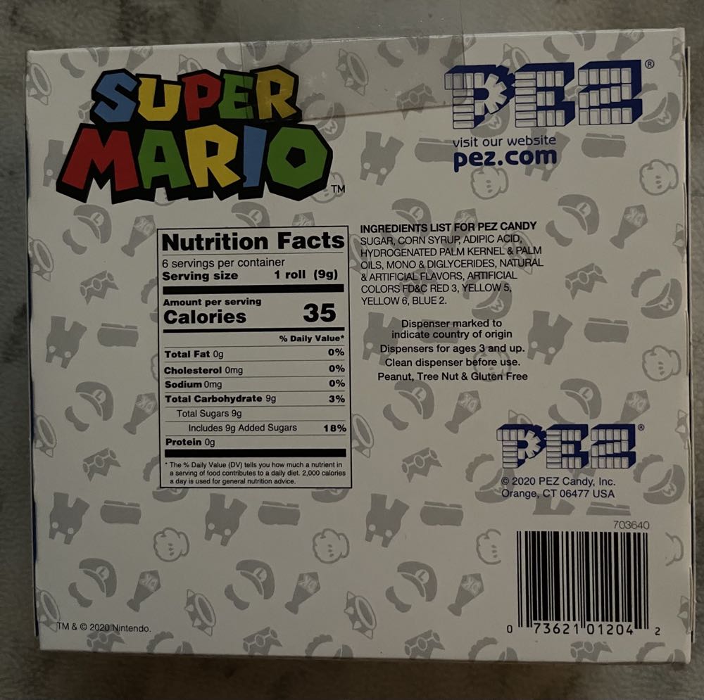 Super Mario Gift Box  pez collectible [Barcode 073621012042] - Main Image 2