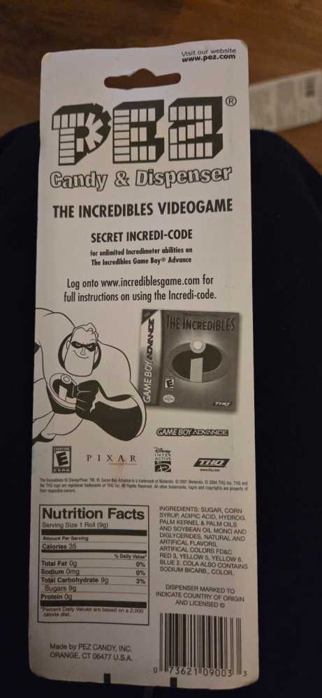 Disney - The Incredibles - Elastigirl - The Incredibles pez collectible [Barcode 073621090033] - Main Image 2