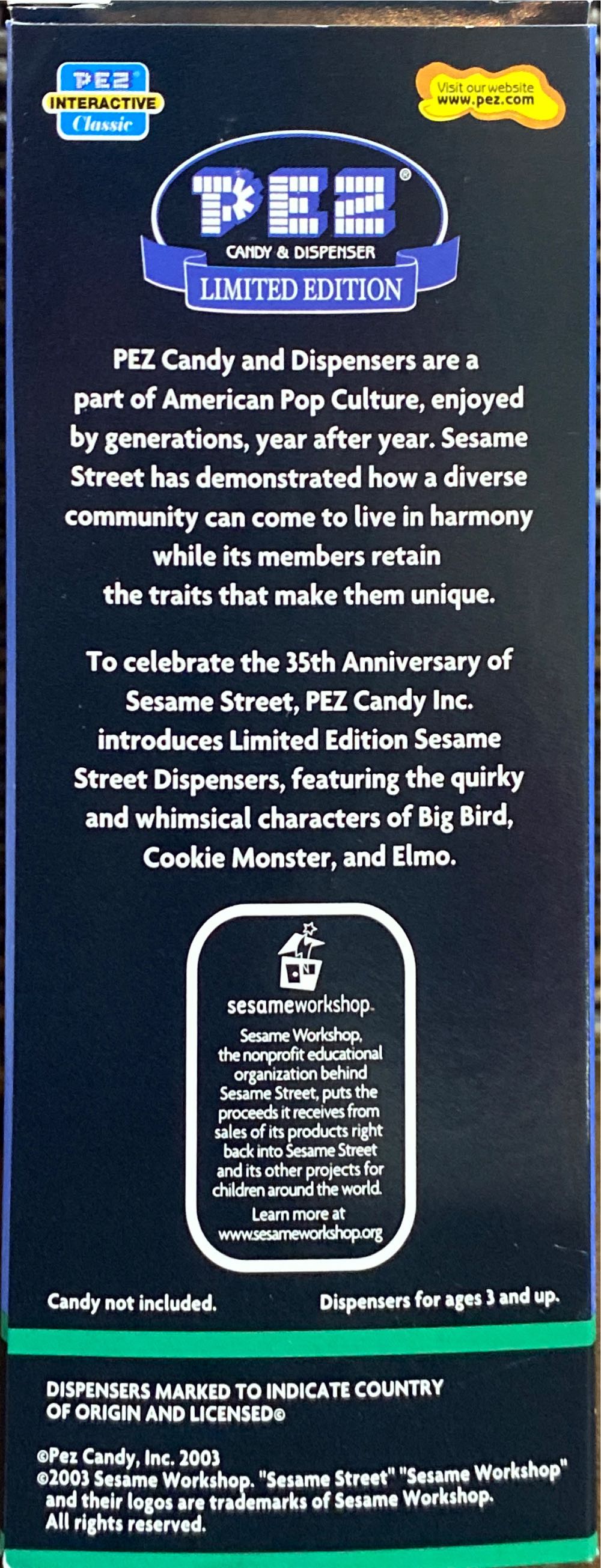 Sesame Street - Crystal Cookie Monster - Limited Edition pez collectible - Main Image 2