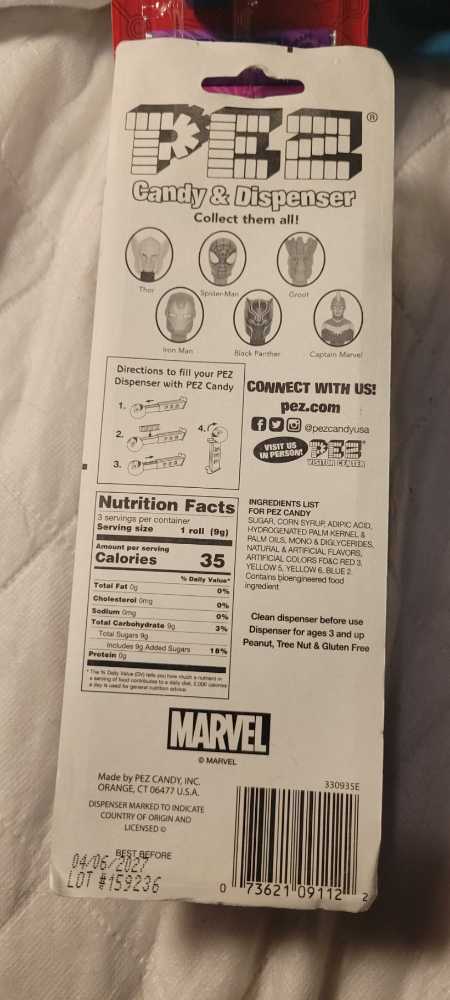 Captain Marvel - Captain Marvel - Marvel pez collectible [Barcode 073621091122] - Main Image 2