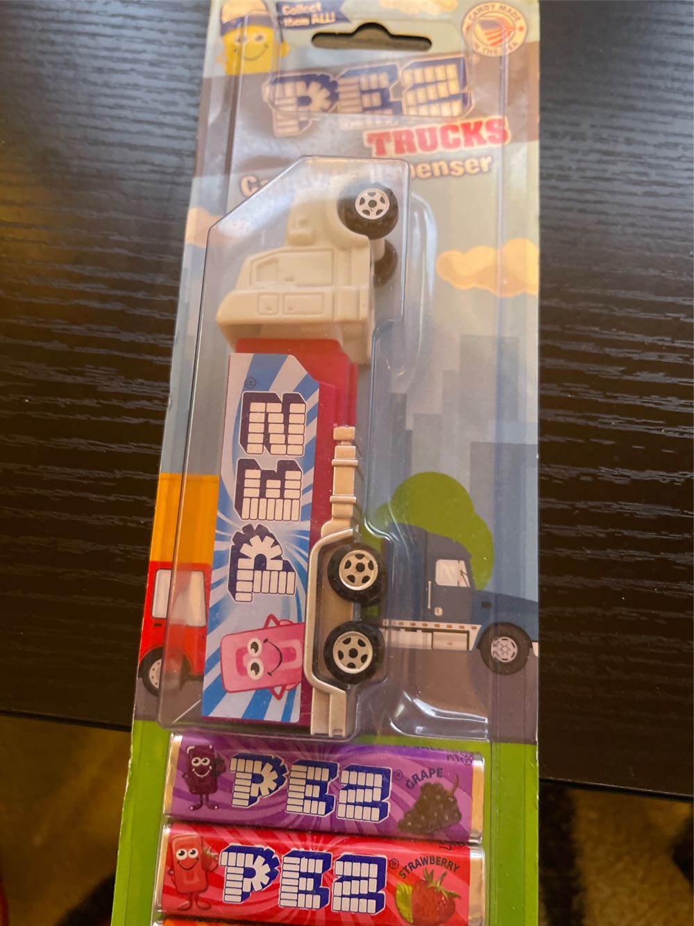PEZ - Truck E2 White (Raspberry Mascot) - Advertising & Marketing - Trucks pez collectible [Barcode 073621008748] - Main Image 4