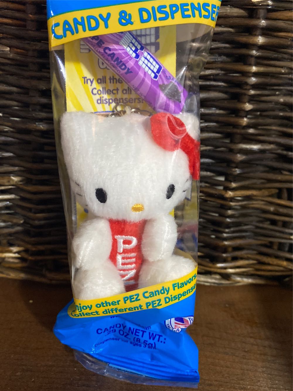 Hello Kitty - Plush Hello Kitty With Bow - Keychain pez collectible - Main Image 1